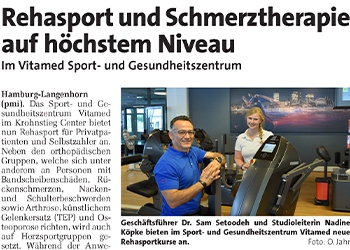 Rehasport und Schmerztherapie auf höchstem Niveau