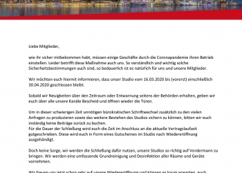 Schließung wegen Corona